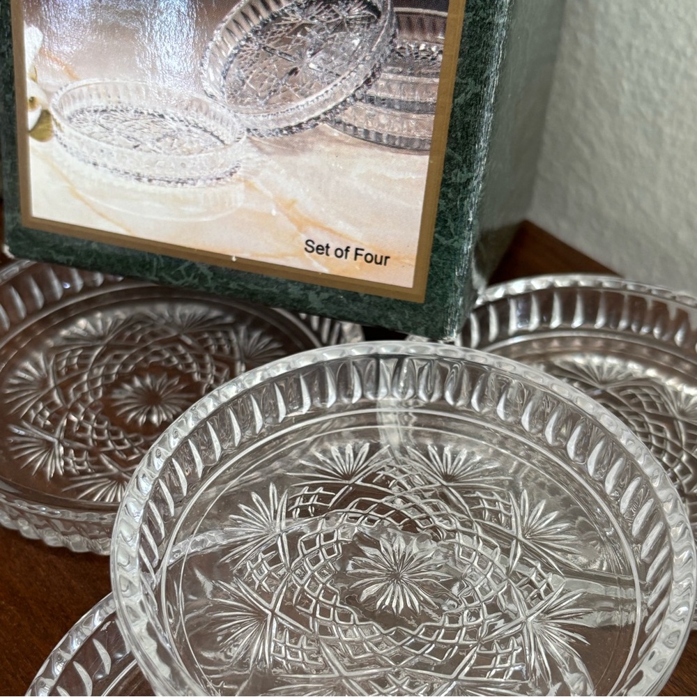 Estate Crystal Coasters Set of Four
